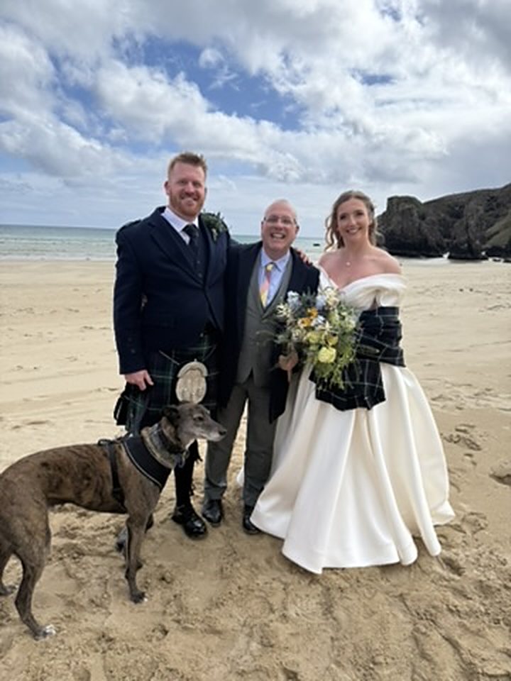 Gelert the greyhound delivering the rings on Garry Beach, Isle of Lewis